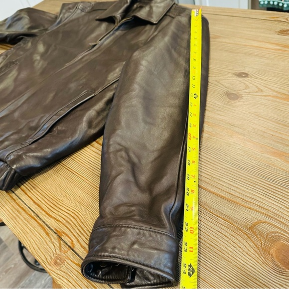 SOLD - DARK BROWN LEATHER BOMBER JACKET COAT - BUTTER SOFT - EUC! - Picture 9 of 16